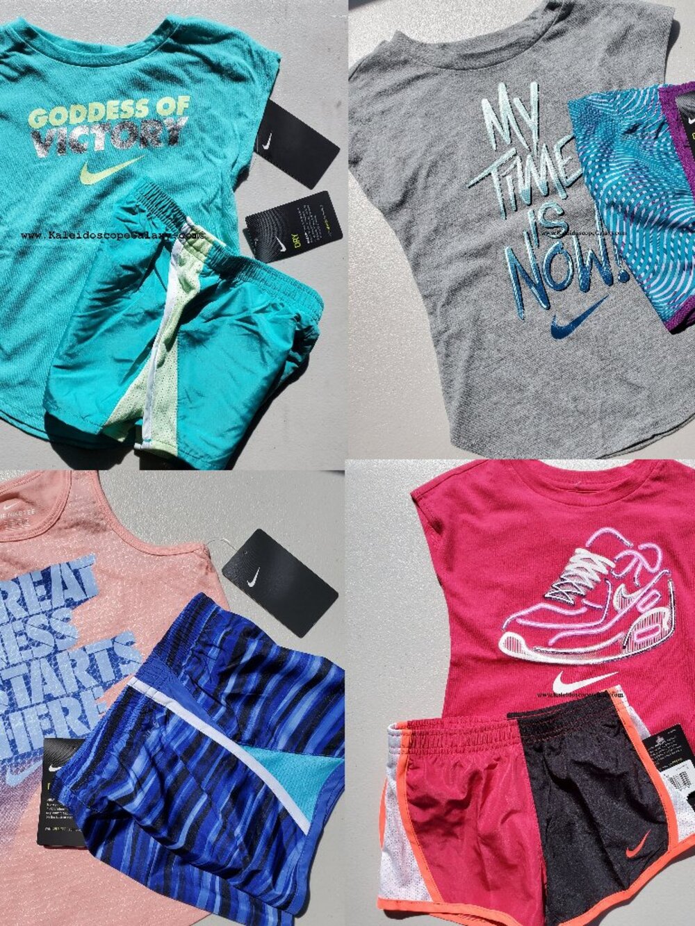 Nike Girls Dri-fit Running Shorts w/ Tops ~ Size 4 or 5 or 6 or 6X ~ Summer